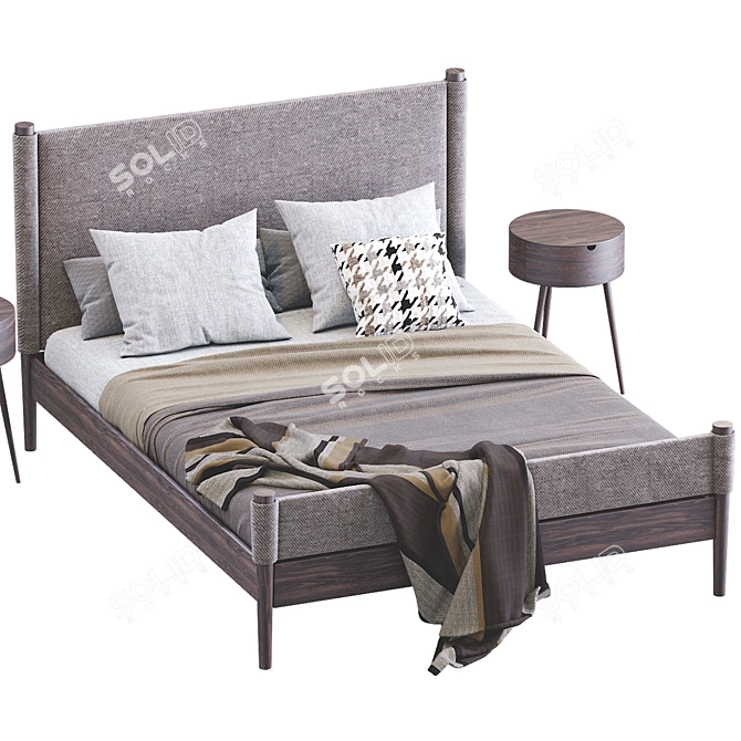 Contemporary Walker Bed: Modern Elegance for Your Bedroom 3D model image 3