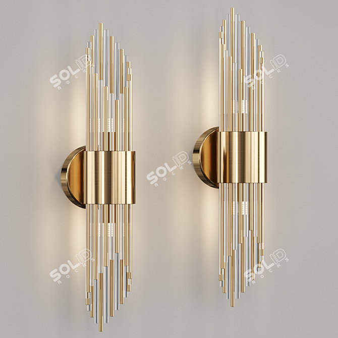 Contemporary BACAEN Wall Lamp 3D model image 1