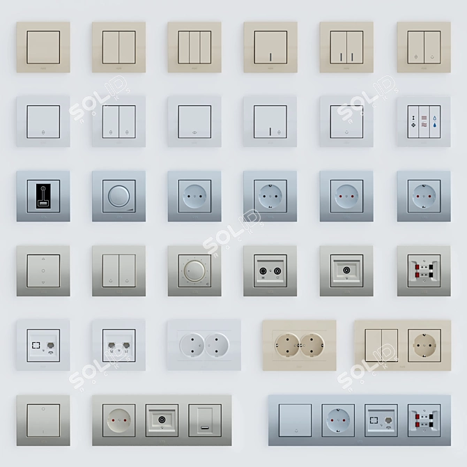 ABB Cosmo Switches - Affordable and Reliable 3D model image 1