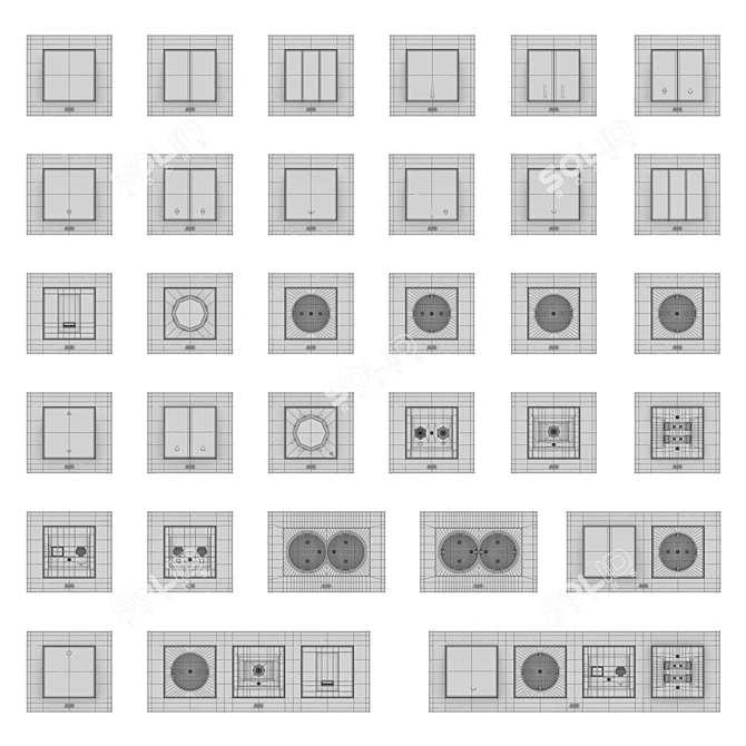 ABB Cosmo Switches - Affordable and Reliable 3D model image 4