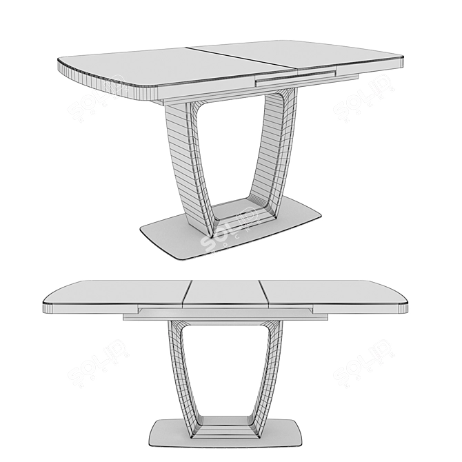 Modern Avanti Jump Dining Table 3D model image 2