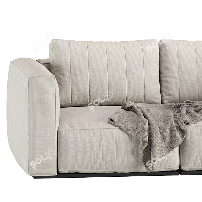 Sleek Modular Sofa Set 3D model image 3