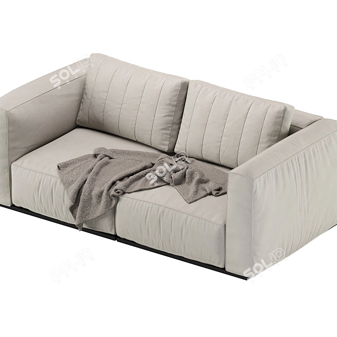 Sleek Modular Sofa Set 3D model image 4