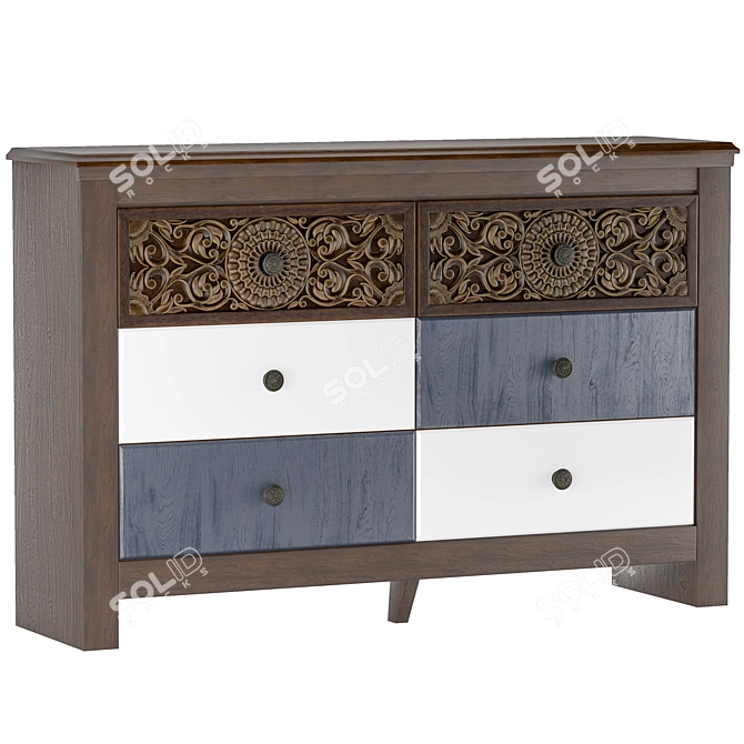 Paxberry Oka Sideboard: Elegant and Functional 3D model image 2