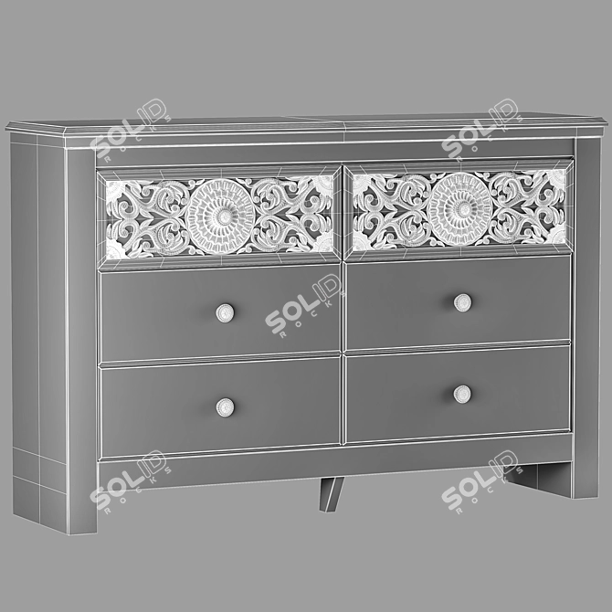Paxberry Oka Sideboard: Elegant and Functional 3D model image 4