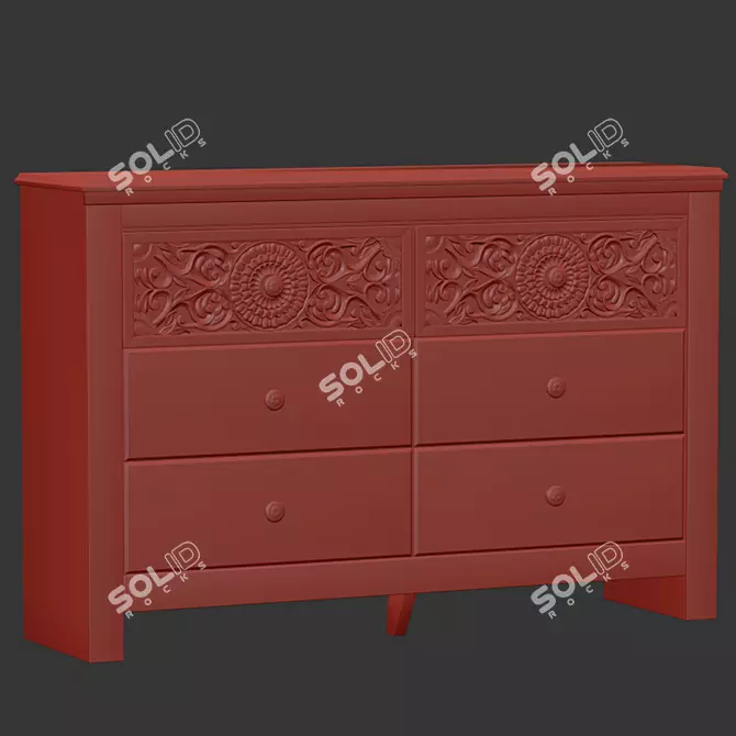 Paxberry Oka Sideboard: Elegant and Functional 3D model image 5