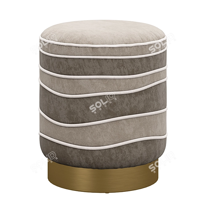 Elegant Charisse Pouf by Ottiu 3D model image 3