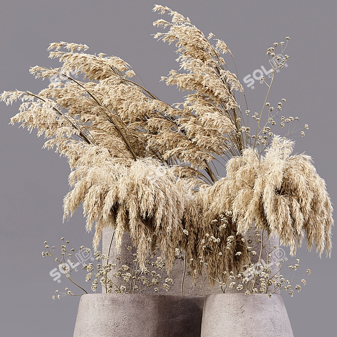 Desert Oasis: Dried Flora 3D model image 4