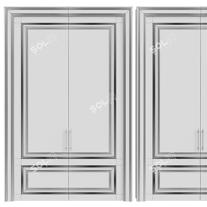 Contemporary Interior Door - 118 3D model image 2