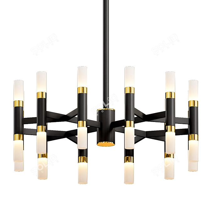 Elegant Draven LED Chandelier 3D model image 3