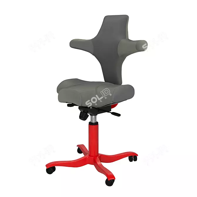 Ergonomic Capisco Chair: Modern Design & Comfort 3D model image 1