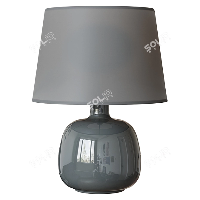 Modern Gray Table Lamp - Versatile Lighting Solution 3D model image 1