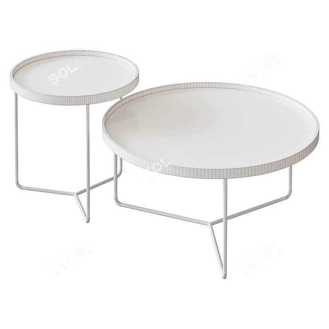 Contemporary Woodster Coffee Table 3D model image 2