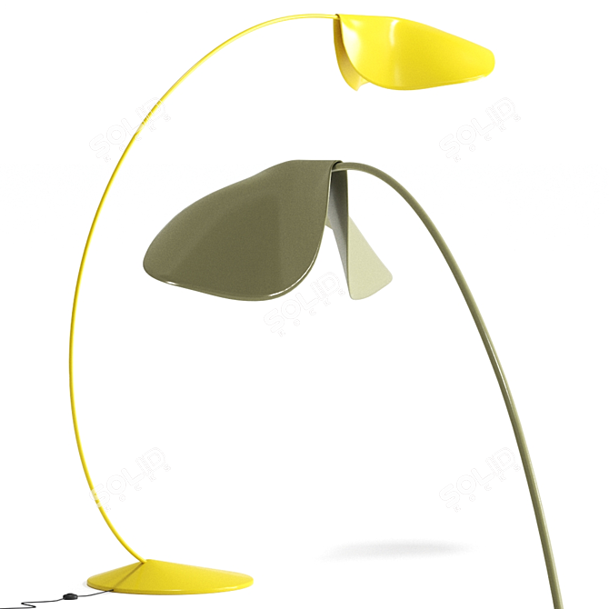 Sleek Contemporary De Padova Floor Lamp 3D model image 2