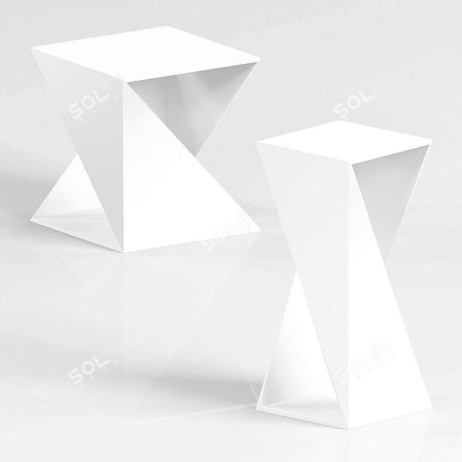 Modern Minimalist Torno Side Table 3D model image 1