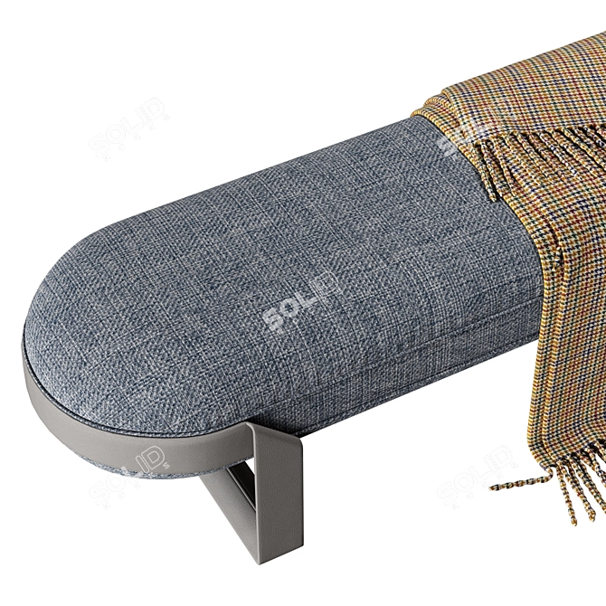 Elegant Ribbon-Inspired Giorgetti Bench 3D model image 5