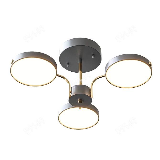 Tavis C: Modern Metal and Acrylic Ceiling Light 3D model image 1