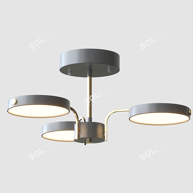 Tavis C: Modern Metal and Acrylic Ceiling Light 3D model image 2