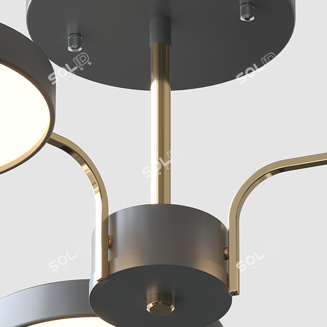 Tavis C: Modern Metal and Acrylic Ceiling Light 3D model image 3