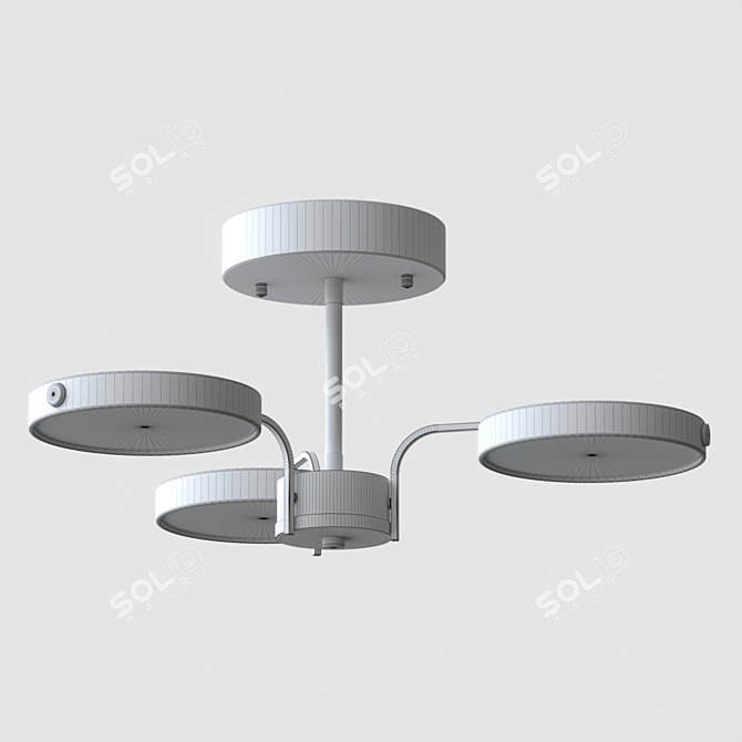 Tavis C: Modern Metal and Acrylic Ceiling Light 3D model image 4