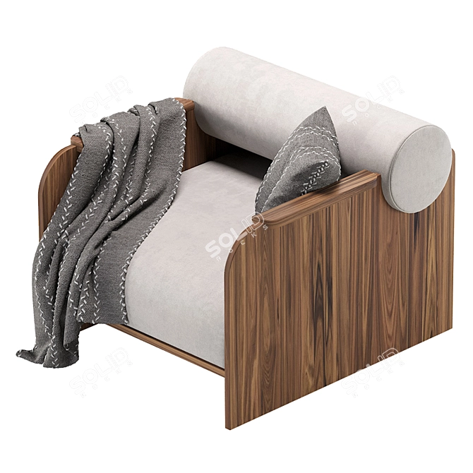 Elegant Crump & Kwash Lounge Chair 3D model image 3