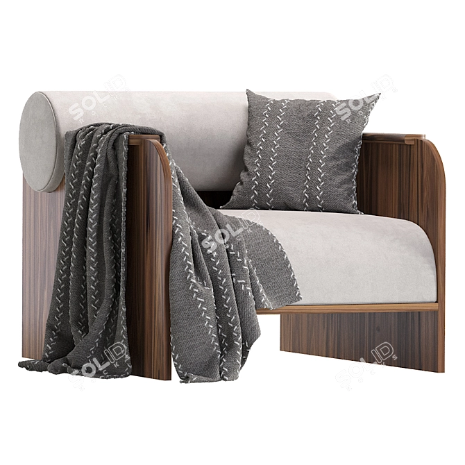 Elegant Crump & Kwash Lounge Chair 3D model image 4