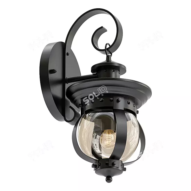 Lindby Farley Outdoor Wall Light: Modern Elegance 3D model image 1