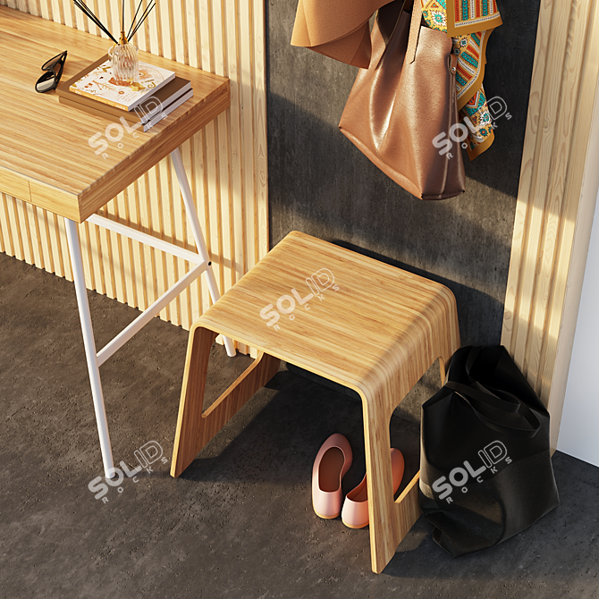 Hallway Furniture Set. Complete Your Entryway with IKEA. 3D model image 3