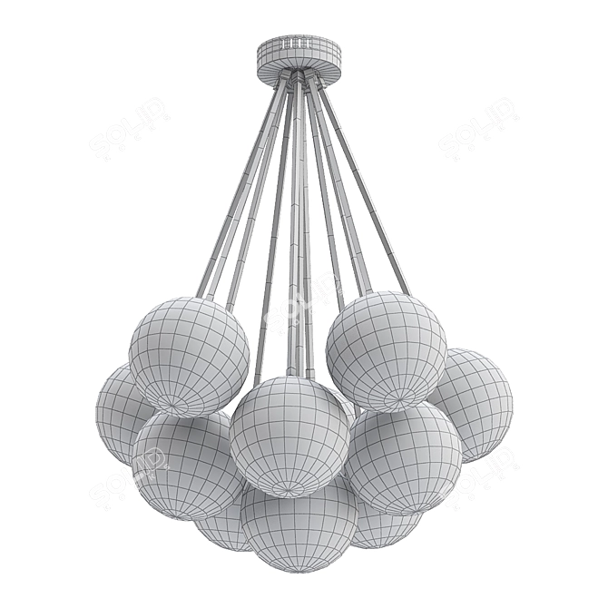 Contemporary Elegance: Eichholtz Molecule Ceiling Lamp 3D model image 2
