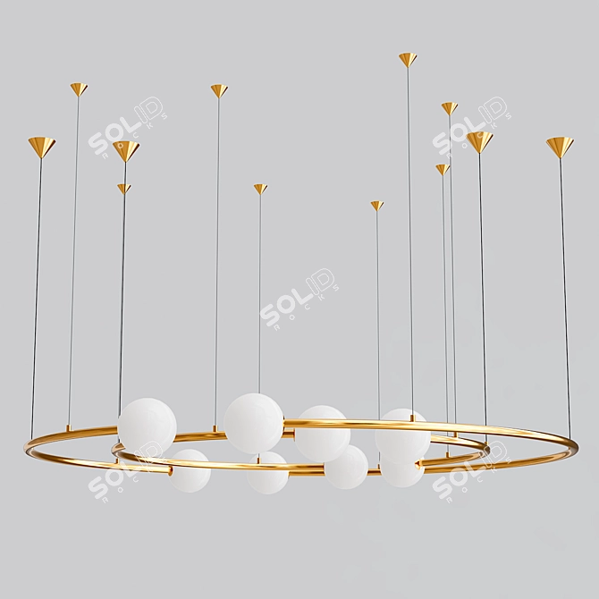 Eccentric Dual Pendant Lamp 3D model image 1