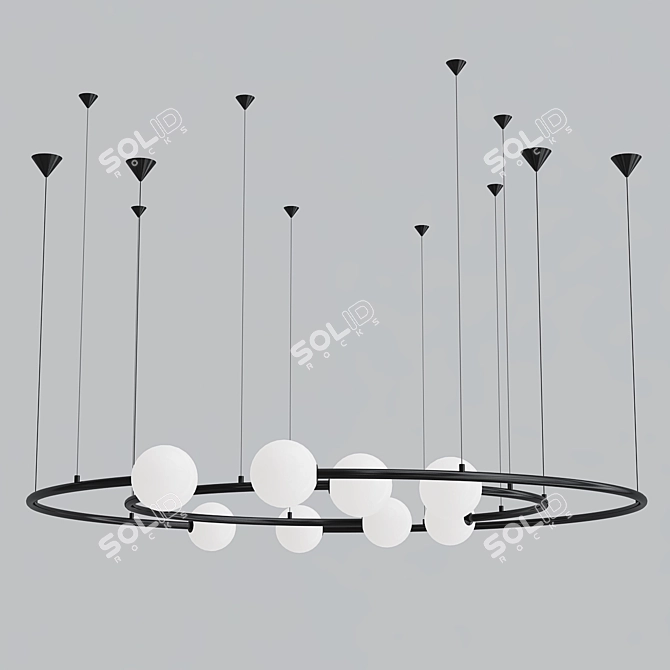 Eccentric Dual Pendant Lamp 3D model image 4