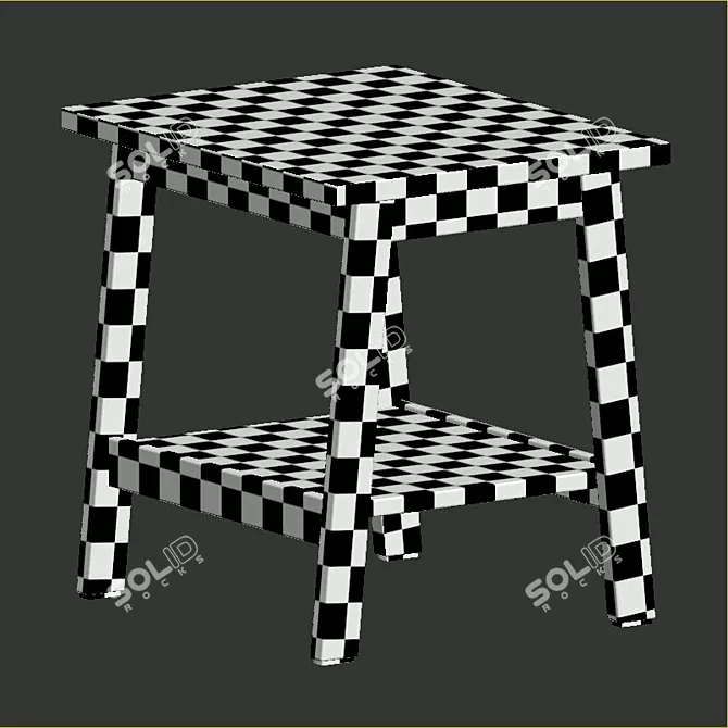 Sleek White LUNNARP Tables 3D model image 6