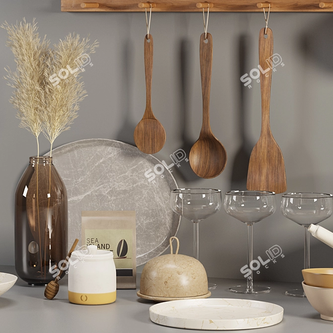 Versatile Kitchen Accessory Set 3D model image 3