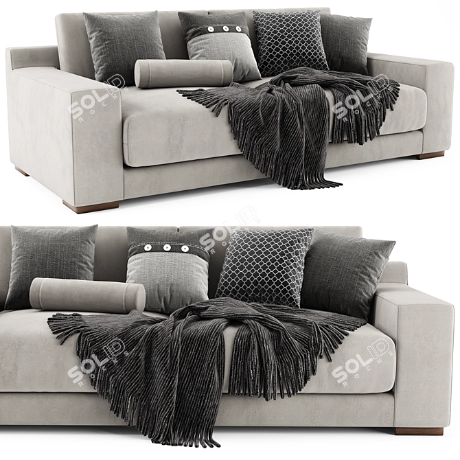 West Elm Dalton 2 Seater Sofa 3D model image 1