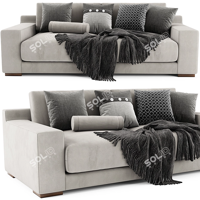 West Elm Dalton 2 Seater Sofa 3D model image 3