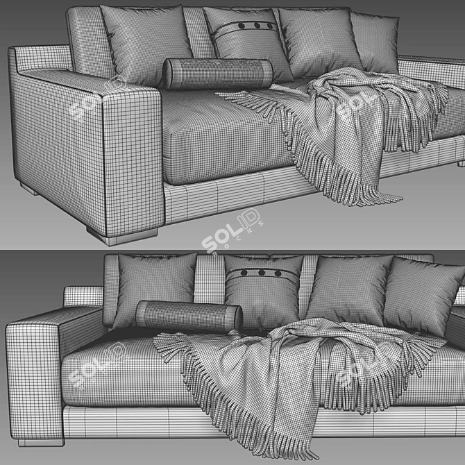 West Elm Dalton 2 Seater Sofa 3D model image 4