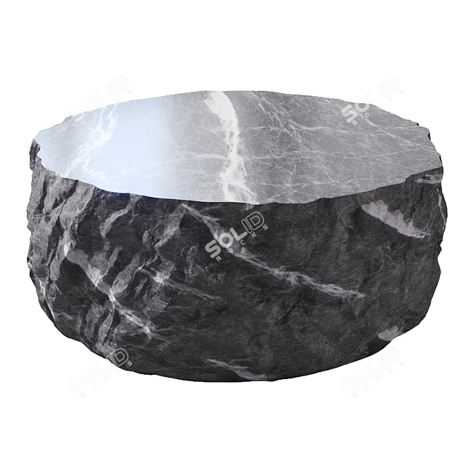 Stylish Stone Coffee Table 3D model image 3