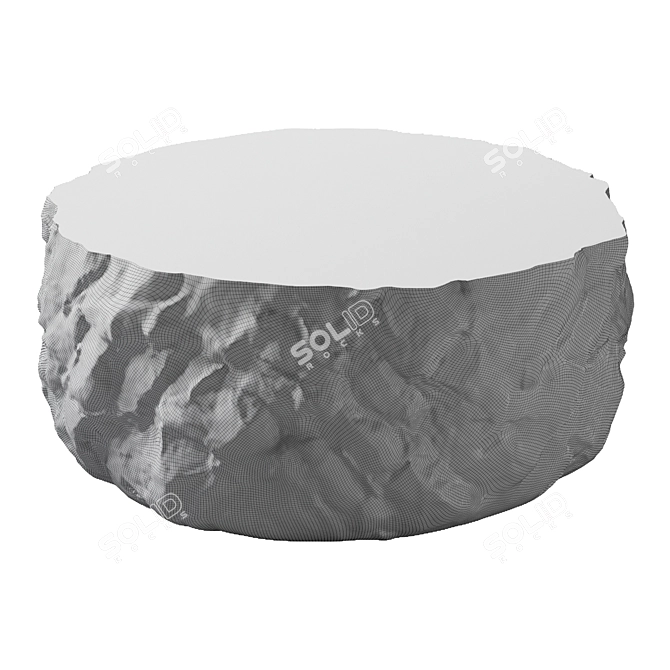 Stylish Stone Coffee Table 3D model image 8