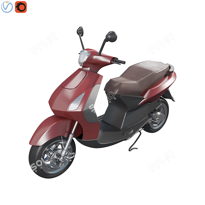 249k Polygons Scooter 3D model image 1