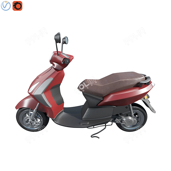 249k Polygons Scooter 3D model image 2