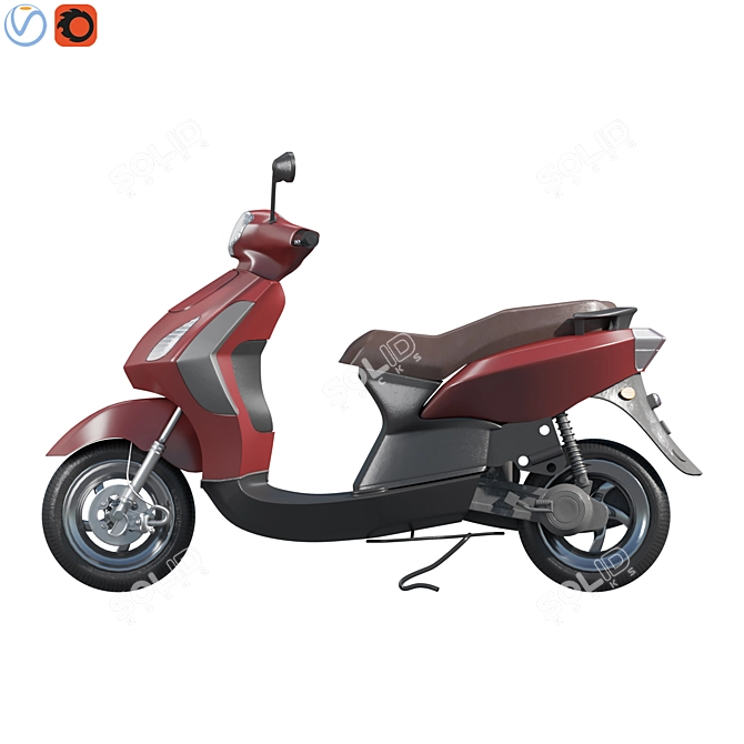 249k Polygons Scooter 3D model image 4