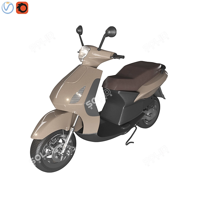 249k Polygons Scooter 3D model image 7