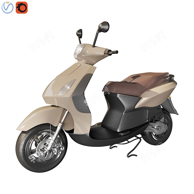 249k Polygons Scooter 3D model image 9