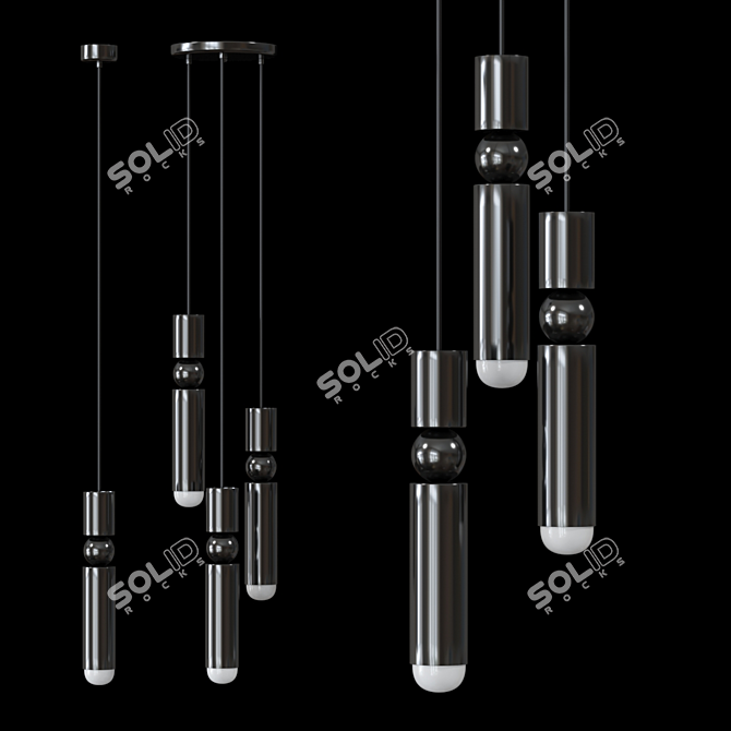 Sleek Plumb Pendant Light 3D model image 3