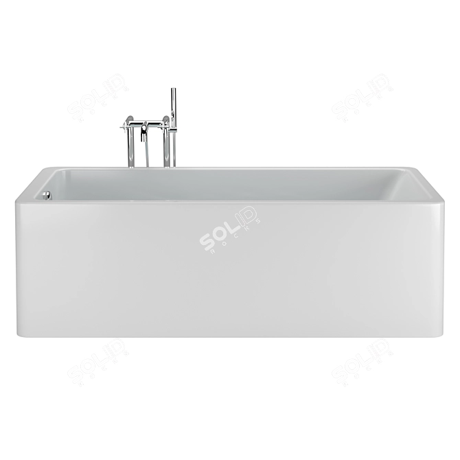 Elegant Roca Element Acrylic Bathtub 3D model image 2