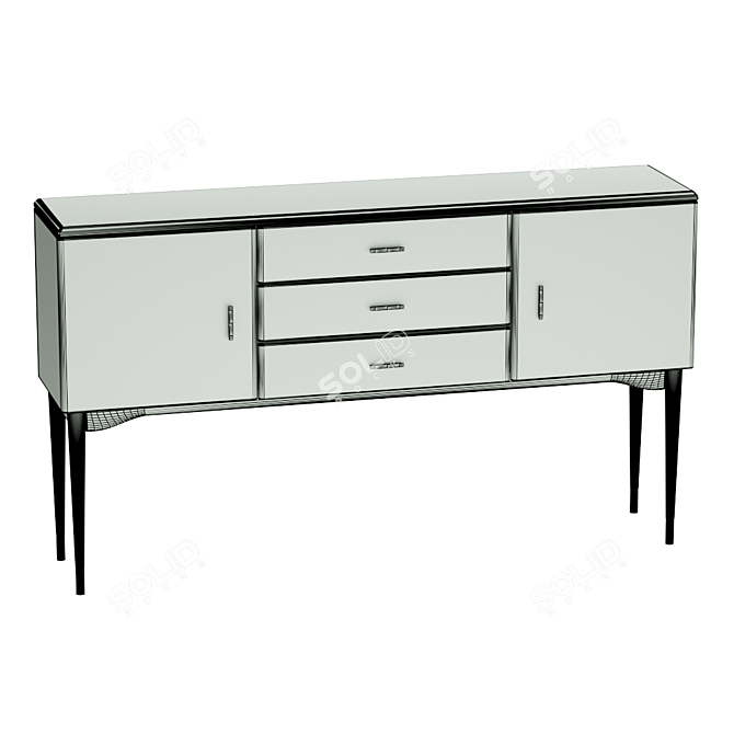 Elegant 2-Door 3-Drawer Sideboard 3D model image 3