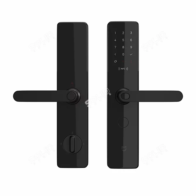 Xiaomi Mijia Smart Door Lock: Advanced Security for Your Home 3D model image 1