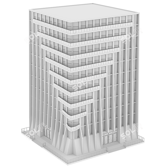 Parametric Design Residential Building 3D model image 4
