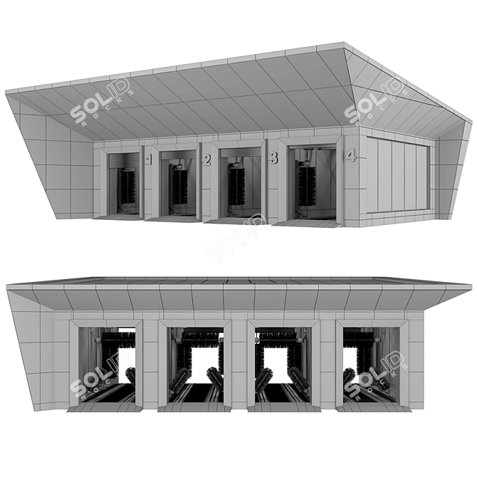 UltraClean Car Wash 3D model image 4