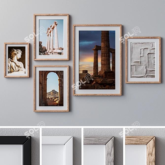 Multi-color Photo Frames Set 3D model image 1